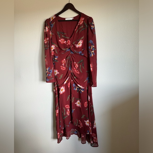 ASTR Mauve Floral High-Low Midi Dress - Picture 5 of 9